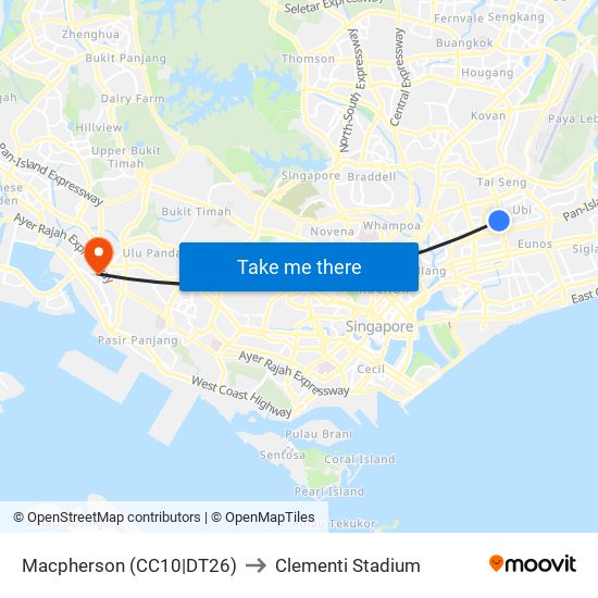 Macpherson (CC10|DT26) to Clementi Stadium map