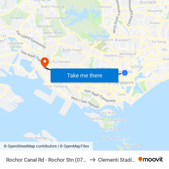 Rochor Canal Rd - Rochor Stn (07531) to Clementi Stadium map