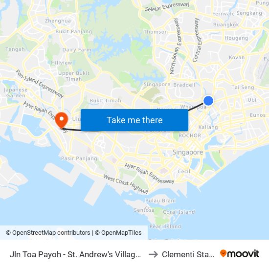 Jln Toa Payoh - St. Andrew's Village (60081) to Clementi Stadium map