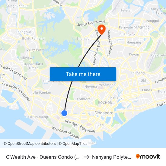 C'Wealth Ave - Queens Condo (11131) to Nanyang Polytechnic map