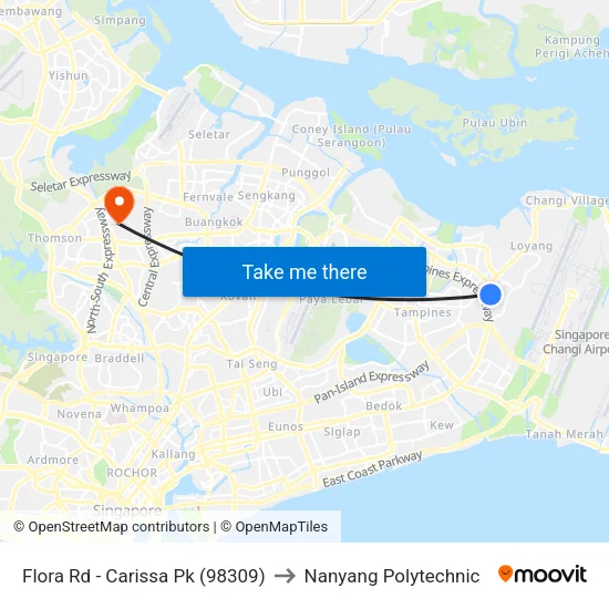 Flora Rd - Carissa Pk (98309) to Nanyang Polytechnic map