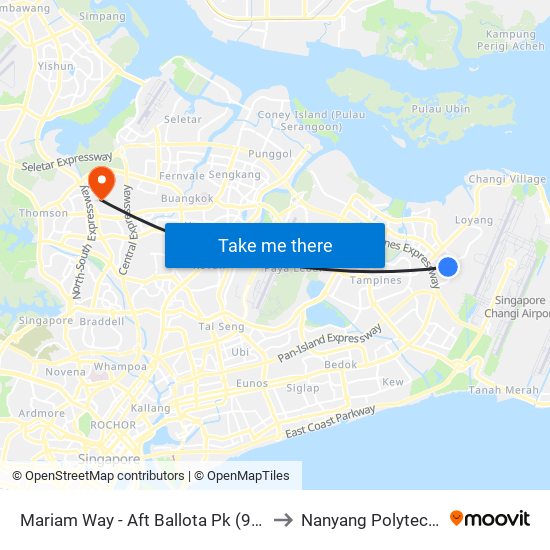 Mariam Way - Aft Ballota Pk (98319) to Nanyang Polytechnic map
