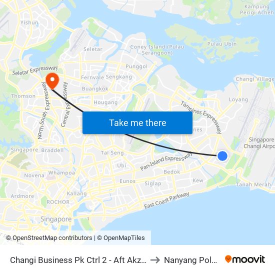 Changi Business Pk Ctrl 2 - Aft Akzonobel (96361) to Nanyang Polytechnic map