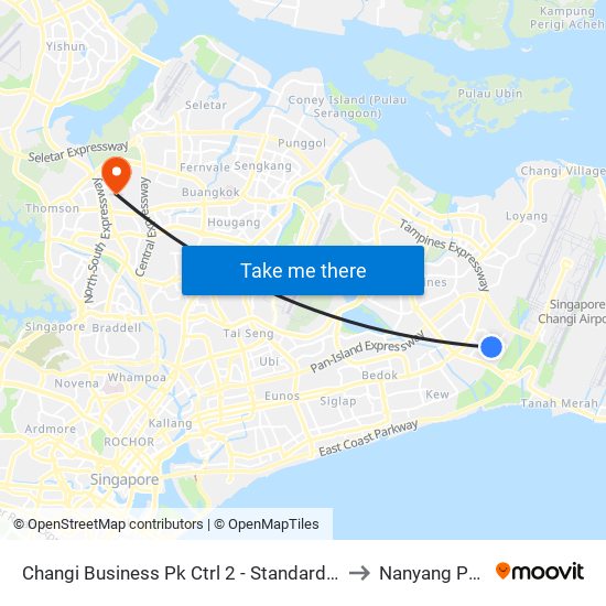 Changi Business Pk Ctrl 2 - Standard Chartered Bank (96371) to Nanyang Polytechnic map
