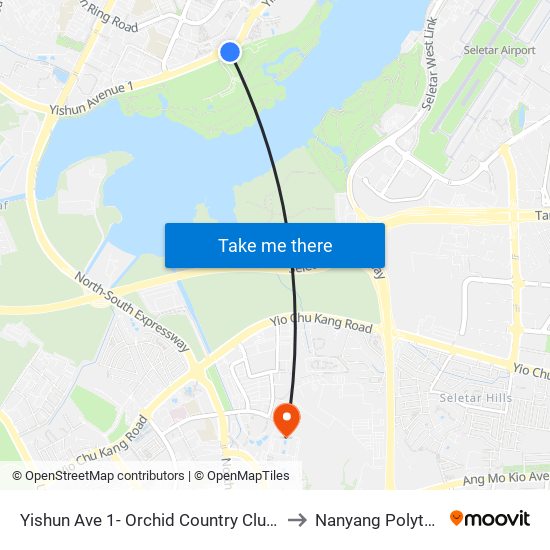 Yishun Ave 1- Orchid Country Club (59749) to Nanyang Polytechnic map