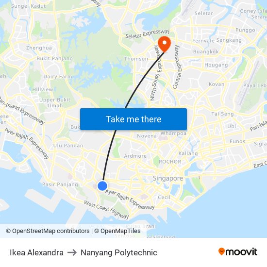 Ikea Alexandra to Nanyang Polytechnic map