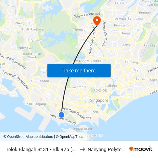 Telok Blangah St 31 - Blk 92b (14509) to Nanyang Polytechnic map