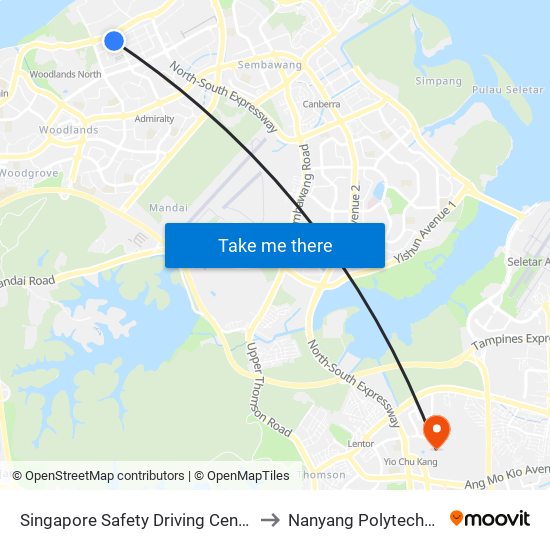 Singapore Safety Driving Centre to Nanyang Polytechnic map