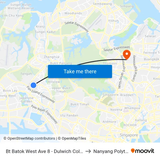 Bt Batok West Ave 8 - Dulwich College (40321) to Nanyang Polytechnic map