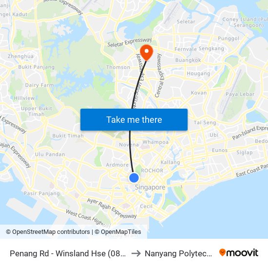 Penang Rd - Winsland Hse (08111) to Nanyang Polytechnic map
