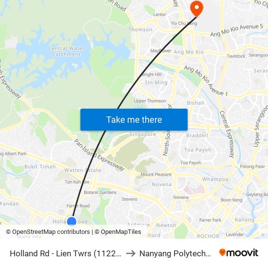 Holland Rd - Lien Twrs (11221) to Nanyang Polytechnic map