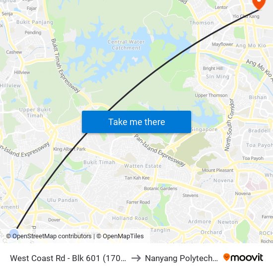 West Coast Rd - Blk 601 (17049) to Nanyang Polytechnic map