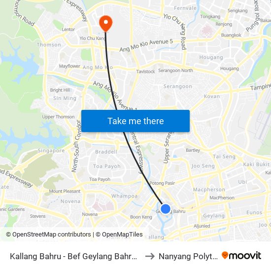 Kallang Bahru - Bef Geylang Bahru Stn (60031) to Nanyang Polytechnic map