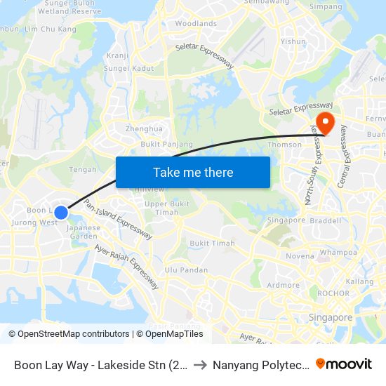 Boon Lay Way - Lakeside Stn (28091) to Nanyang Polytechnic map
