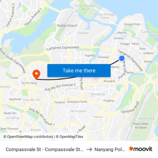 Compassvale St - Compassvale Stn Exit B (67259) to Nanyang Polytechnic map