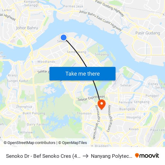 Senoko Dr - Bef Senoko Cres (47091) to Nanyang Polytechnic map