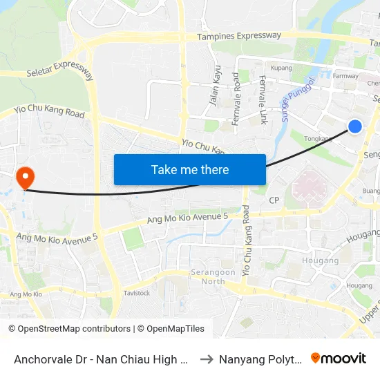 Anchorvale Dr - Nan Chiau High Sch (67359) to Nanyang Polytechnic map