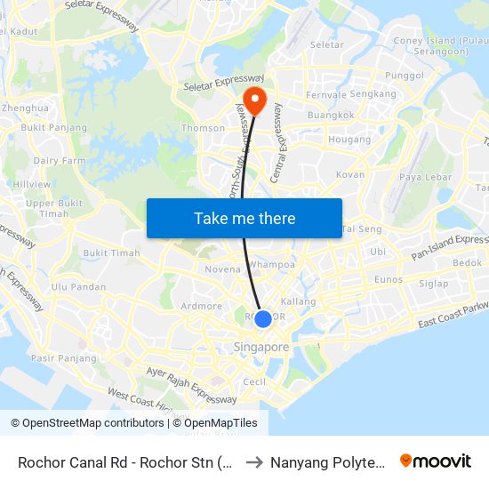 Rochor Canal Rd - Rochor Stn (07531) to Nanyang Polytechnic map