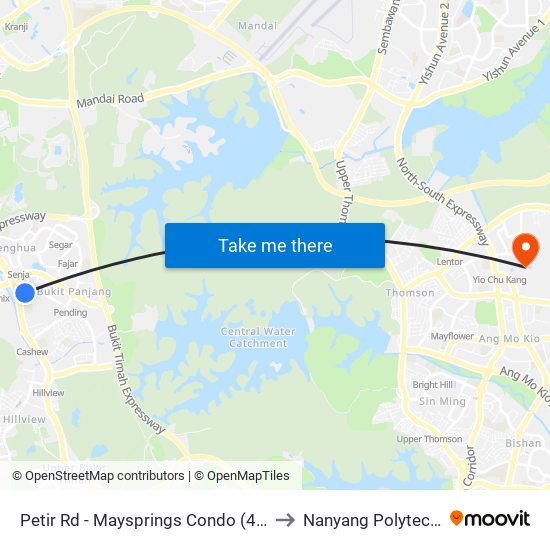 Petir Rd - Maysprings Condo (44859) to Nanyang Polytechnic map