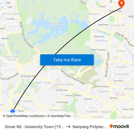 Dover Rd - University Town (19059) to Nanyang Polytechnic map