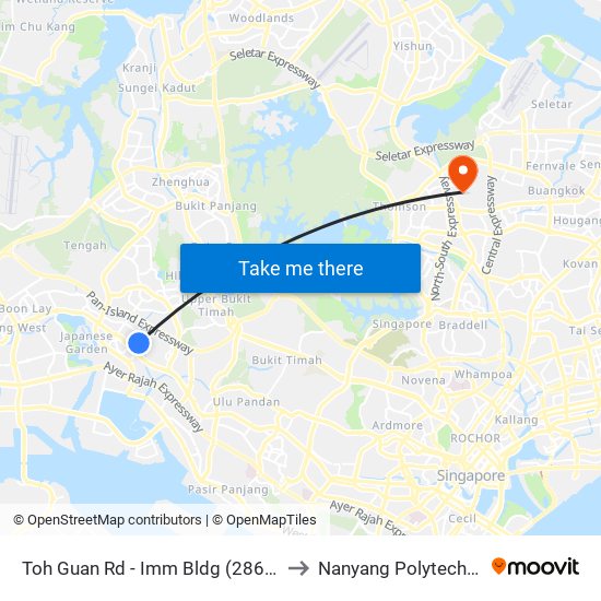 Toh Guan Rd - Imm Bldg (28659) to Nanyang Polytechnic map