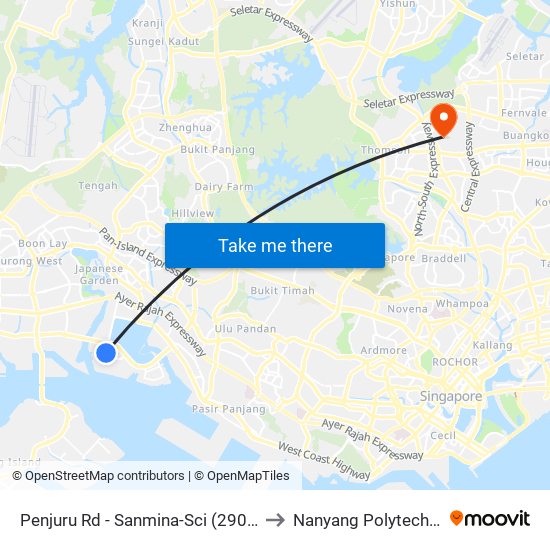 Penjuru Rd - Sanmina-Sci (29019) to Nanyang Polytechnic map