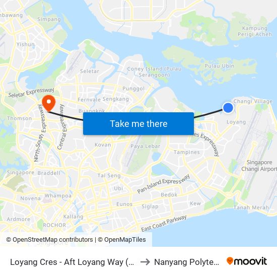 Loyang Cres - Aft Loyang Way (98199) to Nanyang Polytechnic map