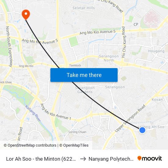 Lor Ah Soo - the Minton (62229) to Nanyang Polytechnic map