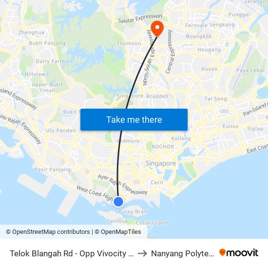 Telok Blangah Rd - Opp Vivocity (14119) to Nanyang Polytechnic map
