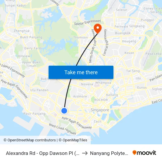 Alexandra Rd - Opp Dawson Pl (10291) to Nanyang Polytechnic map