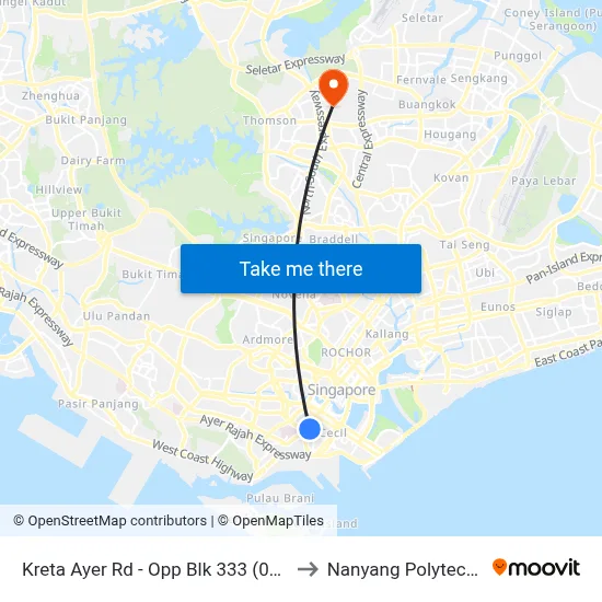 Kreta Ayer Rd - Opp Blk 333 (05241) to Nanyang Polytechnic map