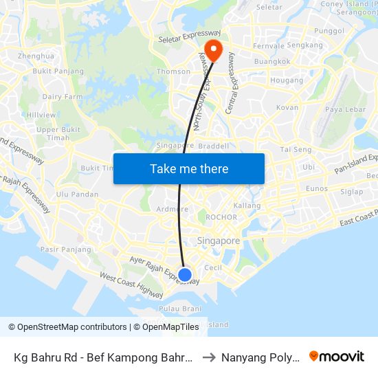 Kg Bahru Rd - Bef Kampong Bahru Ter (10041) to Nanyang Polytechnic map