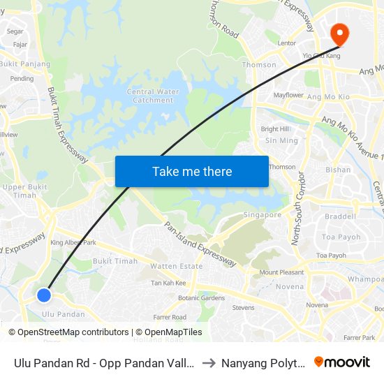 Ulu Pandan Rd - Opp Pandan Valley  (12049) to Nanyang Polytechnic map