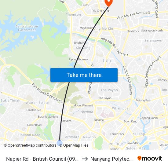 Napier Rd - British Council (09141) to Nanyang Polytechnic map