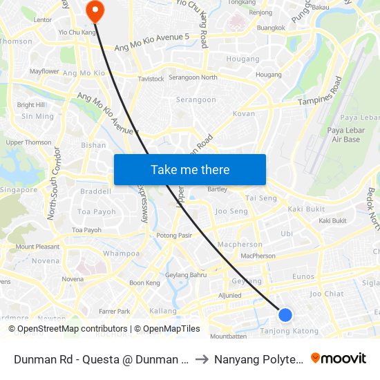 Dunman Rd - Questa @ Dunman (82121) to Nanyang Polytechnic map