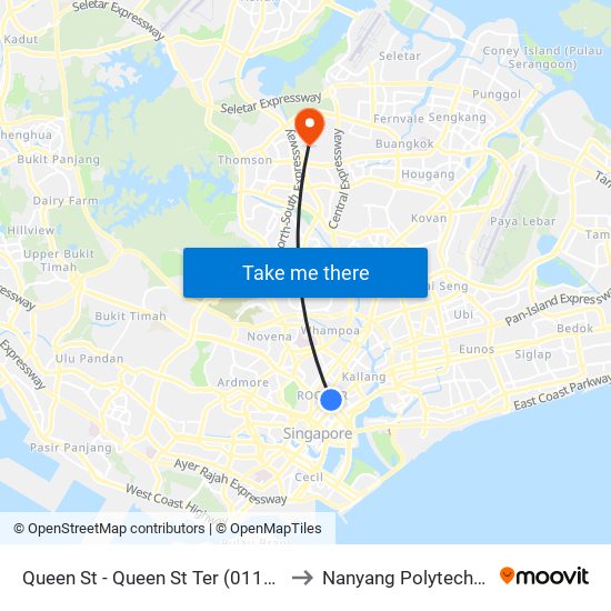 Queen St - Queen St Ter (01109) to Nanyang Polytechnic map