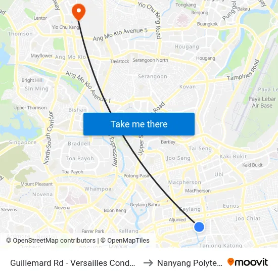 Guillemard Rd - Versailles Condo (81141) to Nanyang Polytechnic map