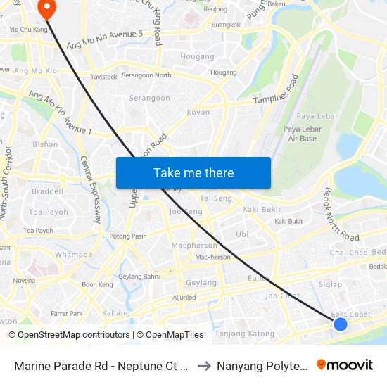 Marine Parade Rd - Neptune Ct (93019) to Nanyang Polytechnic map