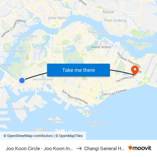 Joo Koon Circle - Joo Koon Int (24009) to Changi General Hospital map