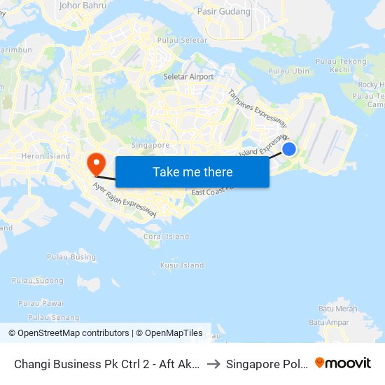 Changi Business Pk Ctrl 2 - Aft Akzonobel (96361) to Singapore Polytechnic map