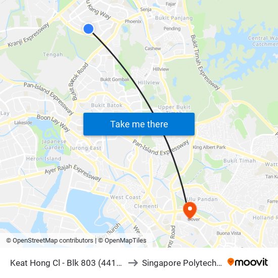 Keat Hong Cl - Blk 803 (44189) to Singapore Polytechnic map