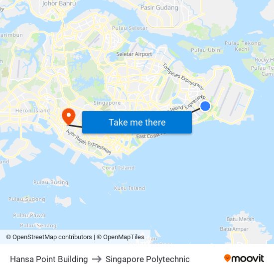 Hansa Point Building to Singapore Polytechnic map