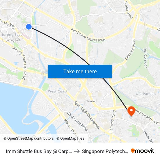 Imm Shuttle Bus Bay @ Carpark to Singapore Polytechnic map