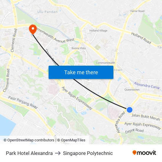 Park Hotel Alexandra to Singapore Polytechnic map