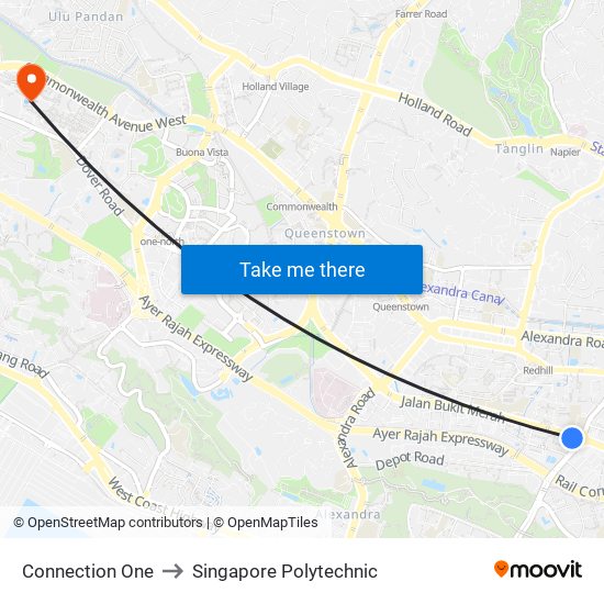 Connection One to Singapore Polytechnic map