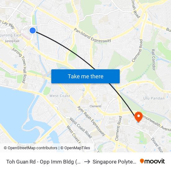 Toh Guan Rd - Opp Imm Bldg (28651) to Singapore Polytechnic map