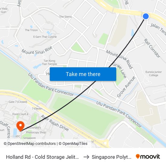 Holland Rd - Cold Storage Jelita (11291) to Singapore Polytechnic map