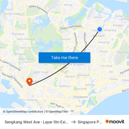 Sengkang West Ave - Layar Stn Exit A/Blk 417a (67479) to Singapore Polytechnic map