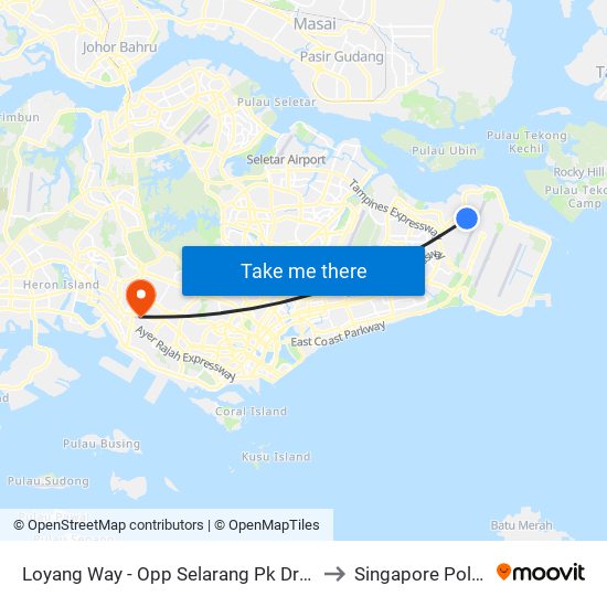 Loyang Way - Opp Selarang Pk Drug Reh. (97089) to Singapore Polytechnic map