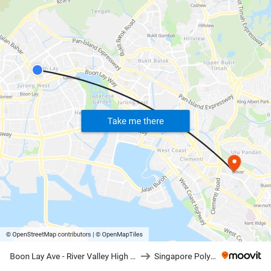 Boon Lay Ave - River Valley High Sch (21391) to Singapore Polytechnic map